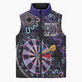 First Nations Darts NAIDOC 2026 Sleeveless Puffer Jacket Aboriginal Dot Art Dartboard Purple