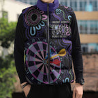 First Nations Darts NAIDOC 2026 Sleeveless Puffer Jacket Aboriginal Dot Art Dartboard Purple