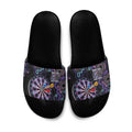 First Nations Darts NAIDOC 2026 Slide Sandals Aboriginal Dot Art Dartboard Purple