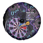 First Nations Darts NAIDOC 2026 Spare Tire Cover Aboriginal Dot Art Dartboard Purple