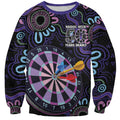 First Nations Darts NAIDOC 2026 Sweatshirt Aboriginal Dot Art Dartboard Purple
