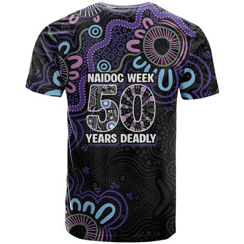 First Nations Darts NAIDOC 2026 T Shirt Aboriginal Dot Art Dartboard Purple