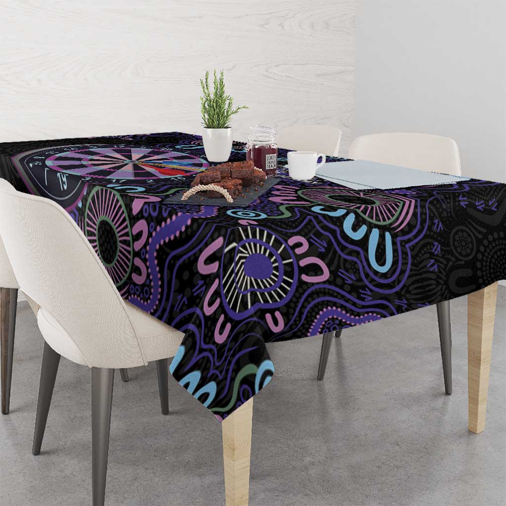 First Nations Darts NAIDOC 2026 Tablecloth Aboriginal Dot Art Dartboard Purple