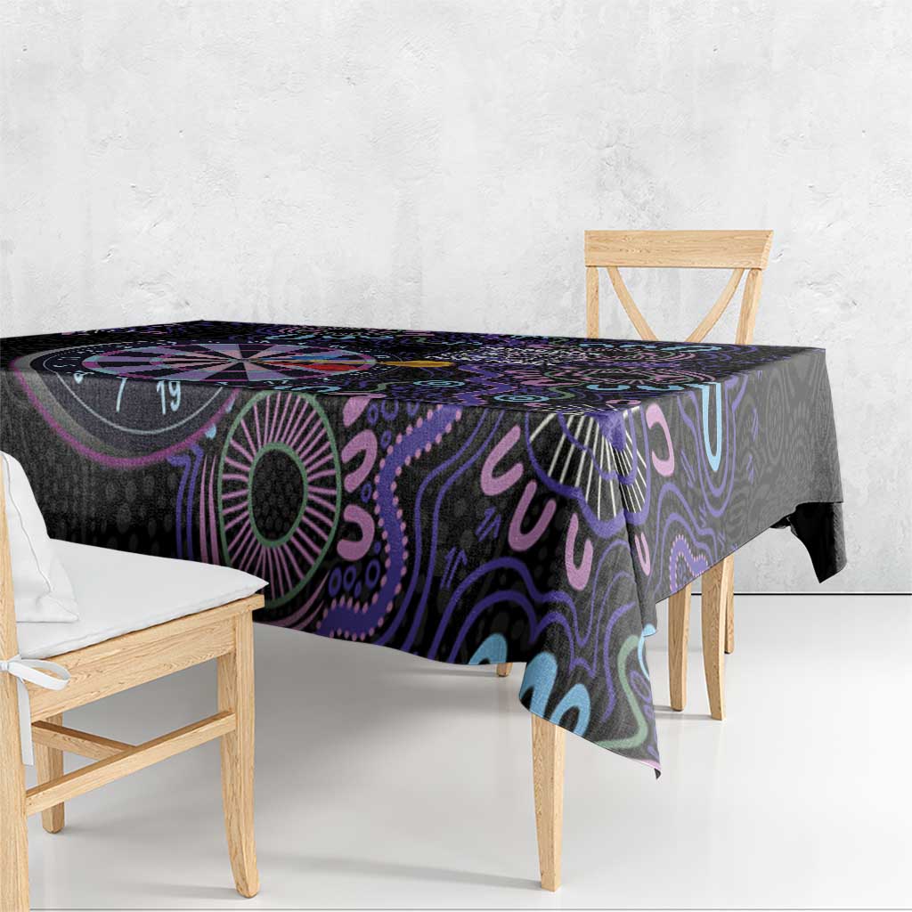 First Nations Darts NAIDOC 2026 Tablecloth Aboriginal Dot Art Dartboard Purple