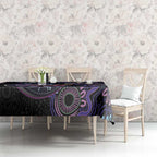 First Nations Darts NAIDOC 2026 Tablecloth Aboriginal Dot Art Dartboard Purple