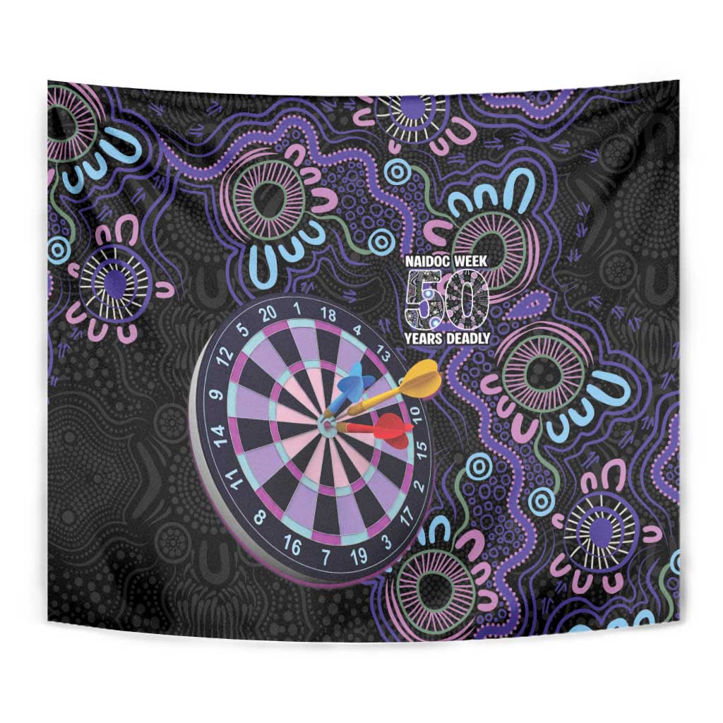 First Nations Darts NAIDOC 2026 Tapestry Aboriginal Dot Art Dartboard Purple