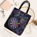 First Nations Darts NAIDOC 2026 Tote Bag Aboriginal Dot Art Dartboard Purple