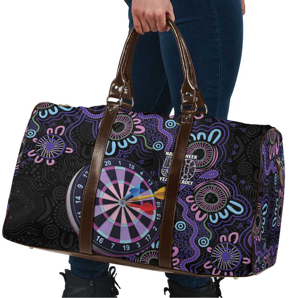 First Nations Darts NAIDOC 2026 Travel Bag Aboriginal Dot Art Dartboard Purple