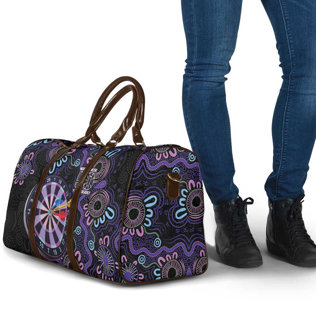 First Nations Darts NAIDOC 2026 Travel Bag Aboriginal Dot Art Dartboard Purple
