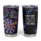 First Nations Darts NAIDOC 2026 Tumbler Cup Aboriginal Dot Art Dartboard Purple