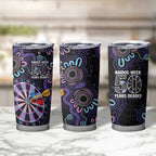 First Nations Darts NAIDOC 2026 Tumbler Cup Aboriginal Dot Art Dartboard Purple