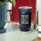 First Nations Darts NAIDOC 2026 Tumbler Cup Aboriginal Dot Art Dartboard Purple