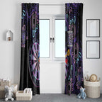 First Nations Darts NAIDOC 2026 Window Curtain Aboriginal Dot Art Dartboard Purple