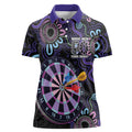 First Nations Darts NAIDOC 2026 Women Polo Shirt Aboriginal Dot Art Dartboard Purple