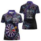 First Nations Darts NAIDOC 2026 Women Polo Shirt Aboriginal Dot Art Dartboard Purple