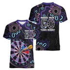 First Nations Darts NAIDOC 2026 Women V-Neck T-Shirt Aboriginal Dot Art Dartboard Purple