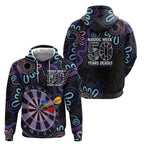 First Nations Darts NAIDOC 2026 Zip Hoodie Aboriginal Dot Art Dartboard Purple