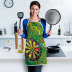 First Nations Darts NAIDOC 2026 Apron Aboriginal Dot Art Dartboard Green