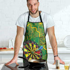 First Nations Darts NAIDOC 2026 Apron Aboriginal Dot Art Dartboard Green