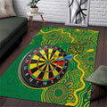 First Nations Darts NAIDOC 2026 Area Rug Aboriginal Dot Art Dartboard Green