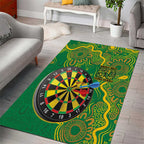 First Nations Darts NAIDOC 2026 Area Rug Aboriginal Dot Art Dartboard Green