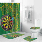 First Nations Darts NAIDOC 2026 Bathroom Set Aboriginal Dot Art Dartboard Green
