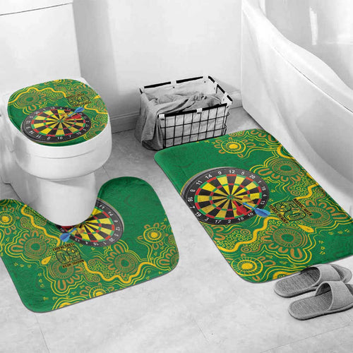 First Nations Darts NAIDOC 2026 Bathroom Set Aboriginal Dot Art Dartboard Green