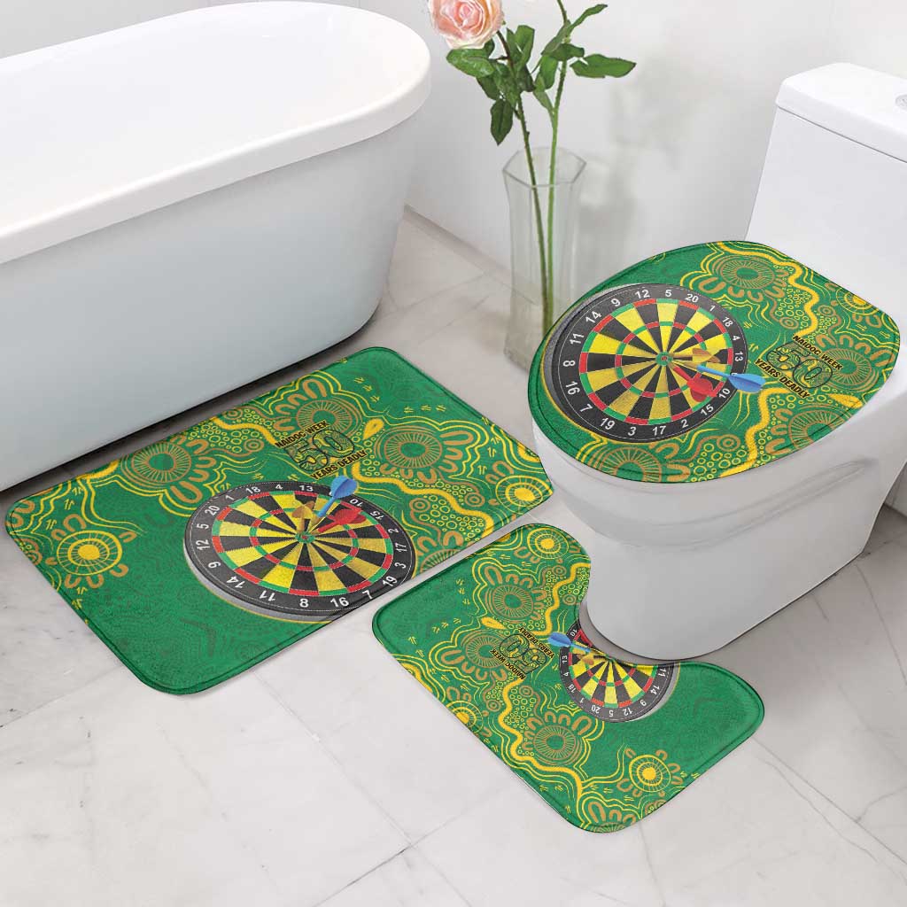 First Nations Darts NAIDOC 2026 Bathroom Set Aboriginal Dot Art Dartboard Green