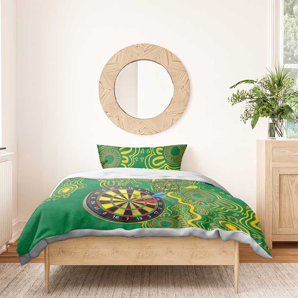 First Nations Darts NAIDOC 2026 Bedding Set Aboriginal Dot Art Dartboard Green