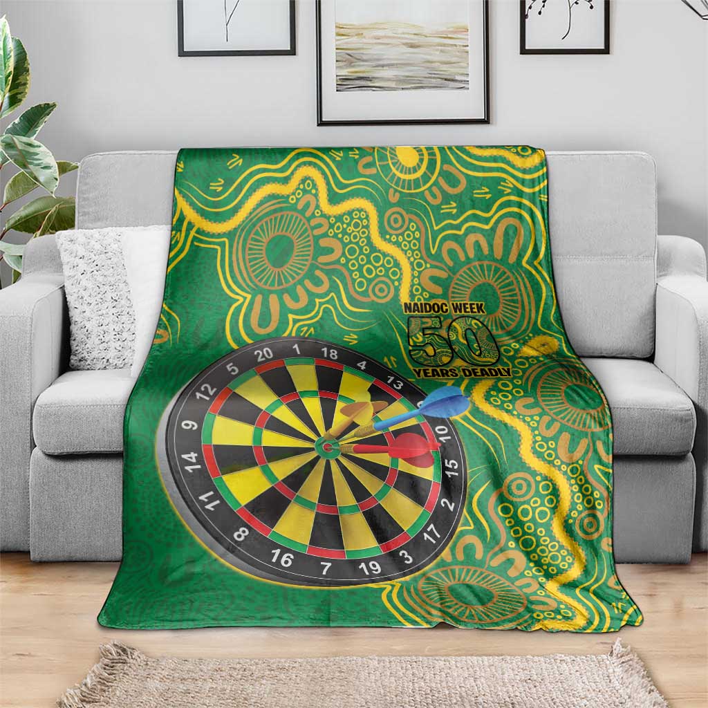 First Nations Darts NAIDOC 2026 Blanket Aboriginal Dot Art Dartboard Green