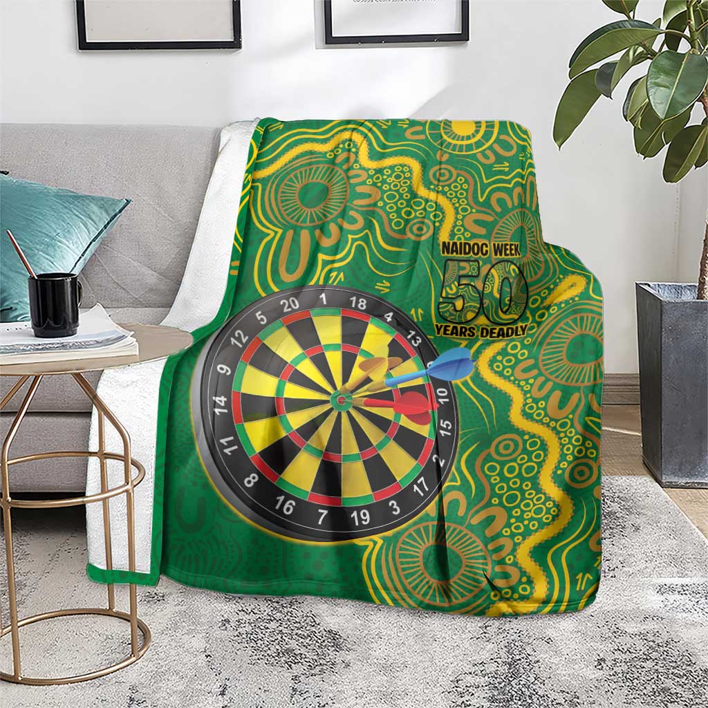First Nations Darts NAIDOC 2026 Blanket Aboriginal Dot Art Dartboard Green