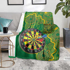 First Nations Darts NAIDOC 2026 Blanket Aboriginal Dot Art Dartboard Green