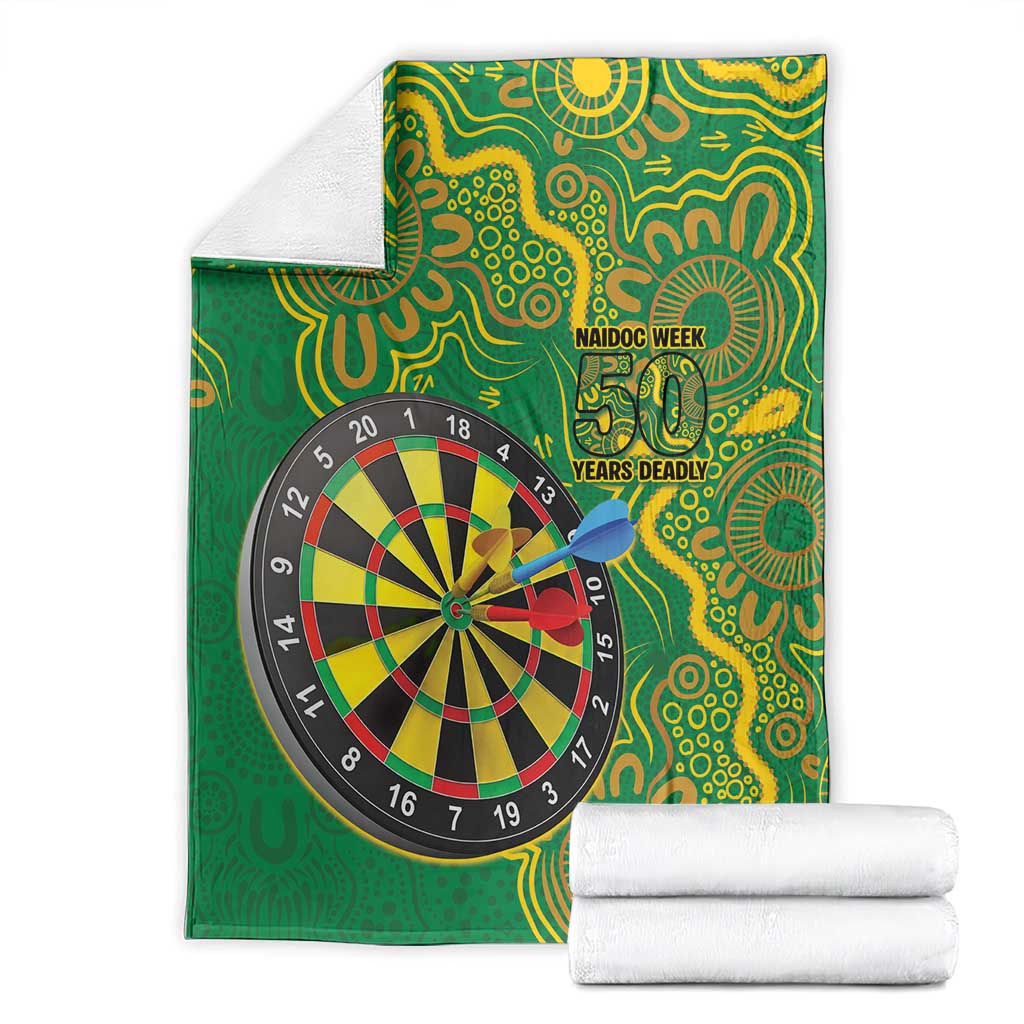 First Nations Darts NAIDOC 2026 Blanket Aboriginal Dot Art Dartboard Green