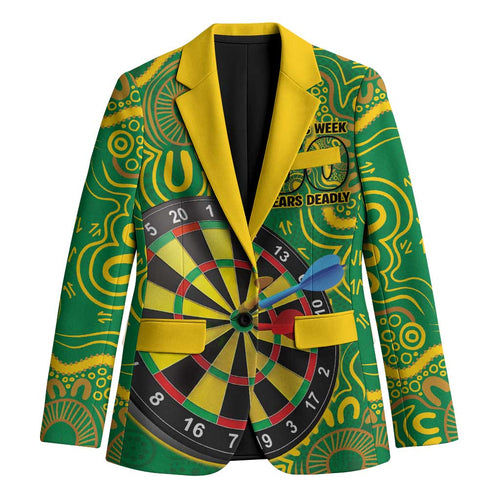 First Nations Darts NAIDOC 2026 Blazer Aboriginal Dot Art Dartboard Green