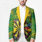 First Nations Darts NAIDOC 2026 Blazer Aboriginal Dot Art Dartboard Green