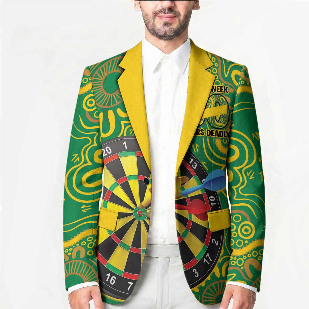 First Nations Darts NAIDOC 2026 Blazer Aboriginal Dot Art Dartboard Green