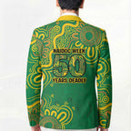 First Nations Darts NAIDOC 2026 Blazer Aboriginal Dot Art Dartboard Green