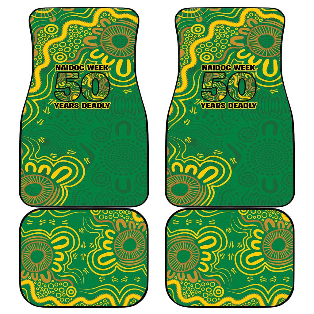 First Nations Darts NAIDOC 2026 Car Mats Aboriginal Dot Art Dartboard Green