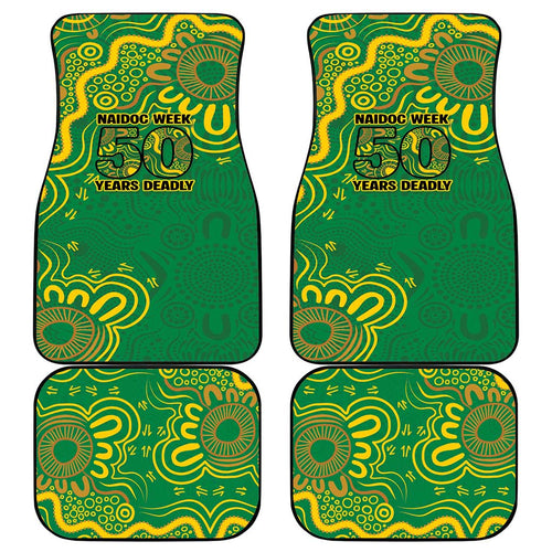 First Nations Darts NAIDOC 2026 Car Mats Aboriginal Dot Art Dartboard Green
