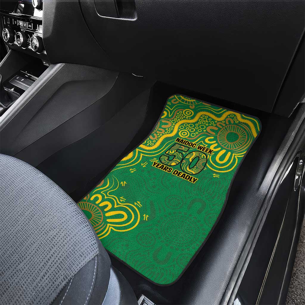 First Nations Darts NAIDOC 2026 Car Mats Aboriginal Dot Art Dartboard Green