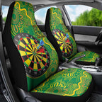 First Nations Darts NAIDOC 2026 Car Seat Cover Aboriginal Dot Art Dartboard Green