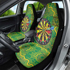 First Nations Darts NAIDOC 2026 Car Seat Cover Aboriginal Dot Art Dartboard Green