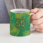 First Nations Darts NAIDOC 2026 Ceramic Mug Aboriginal Dot Art Dartboard Green