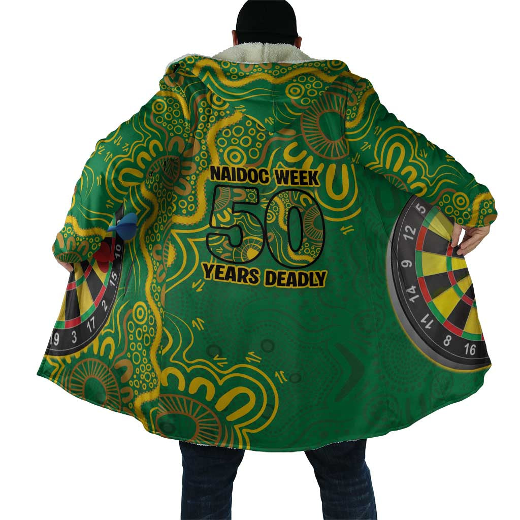 First Nations Darts NAIDOC 2026 Cloak Aboriginal Dot Art Dartboard Green