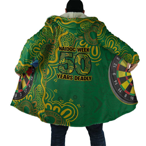 First Nations Darts NAIDOC 2026 Cloak Aboriginal Dot Art Dartboard Green