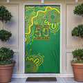 First Nations Darts NAIDOC 2026 Door Cover Aboriginal Dot Art Dartboard Green