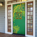First Nations Darts NAIDOC 2026 Door Cover Aboriginal Dot Art Dartboard Green