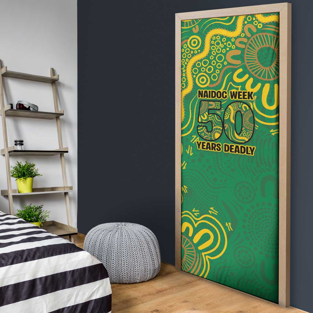 First Nations Darts NAIDOC 2026 Door Cover Aboriginal Dot Art Dartboard Green