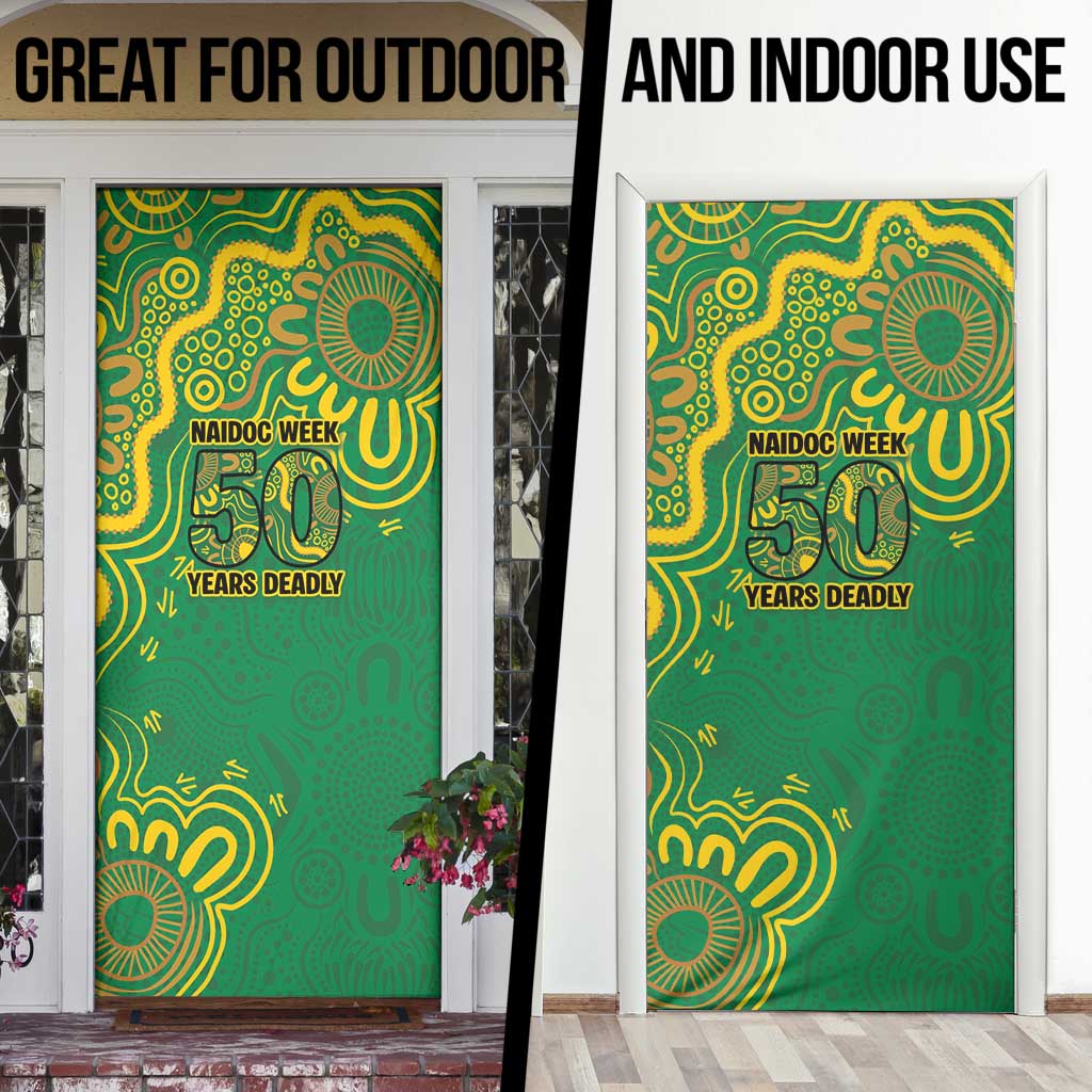 First Nations Darts NAIDOC 2026 Door Cover Aboriginal Dot Art Dartboard Green