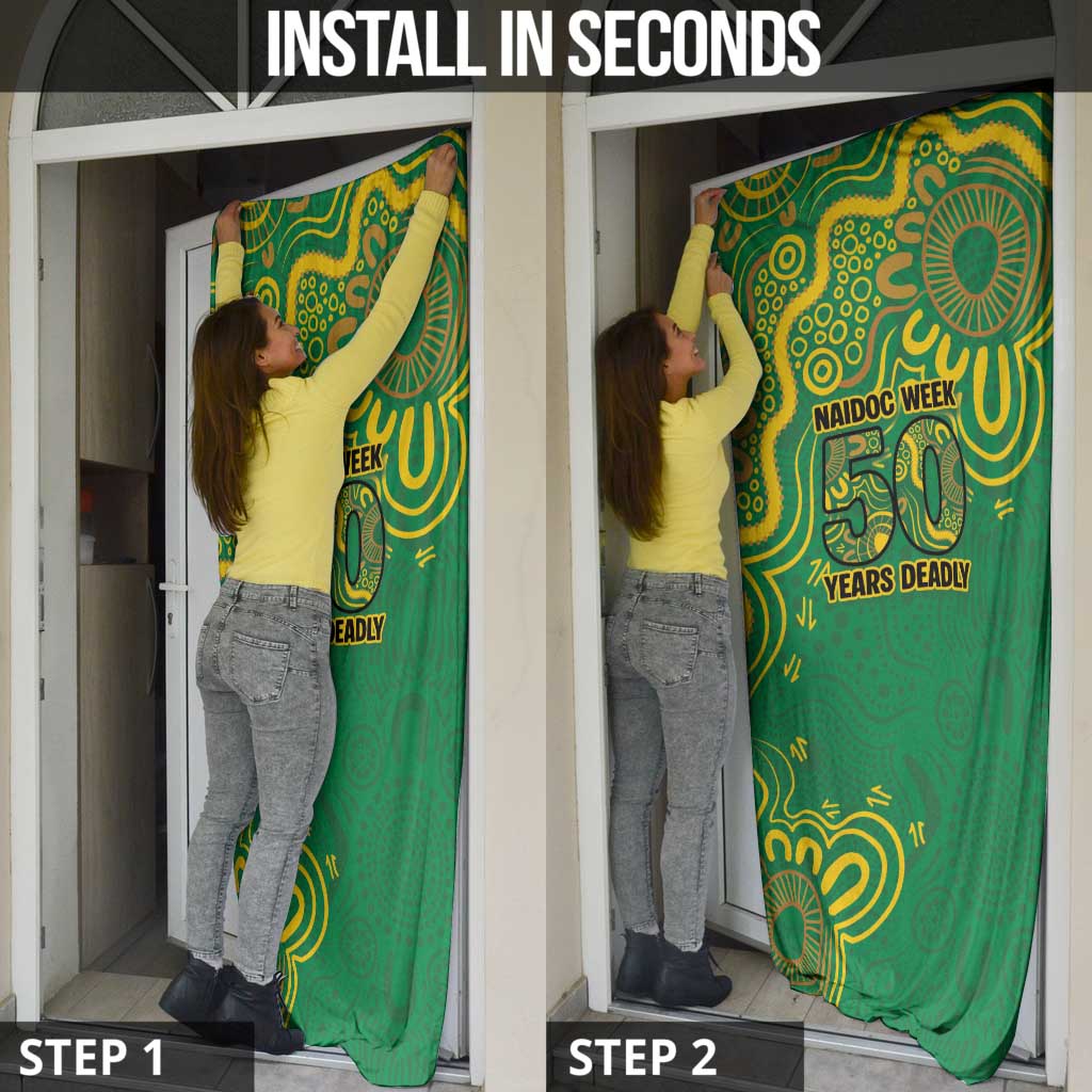 First Nations Darts NAIDOC 2026 Door Cover Aboriginal Dot Art Dartboard Green